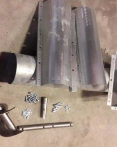 Inflow box 300x300 45deg for tube auger M152 M&M